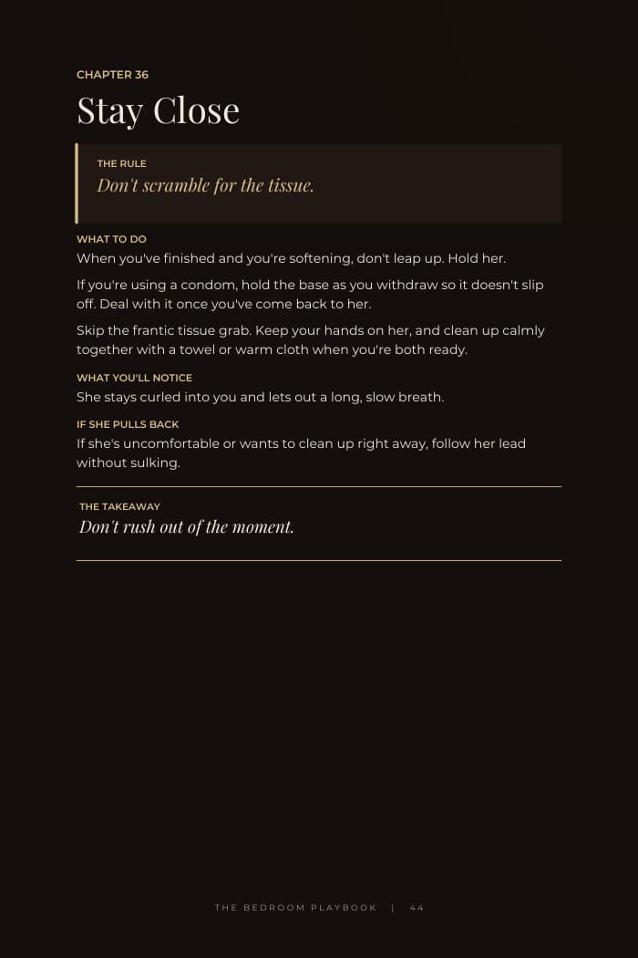 Sample page from The Bedroom Playbook